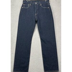 NEW Levi Strauss Co 501 Men 30X30 Jeans Straight Leg Dark Wash Slim Fit 5-Pocket
